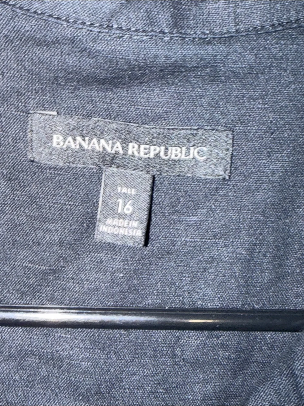 Banana Republic Black Linen Short-Sleeve Button-Front Jumpsuit 16T
